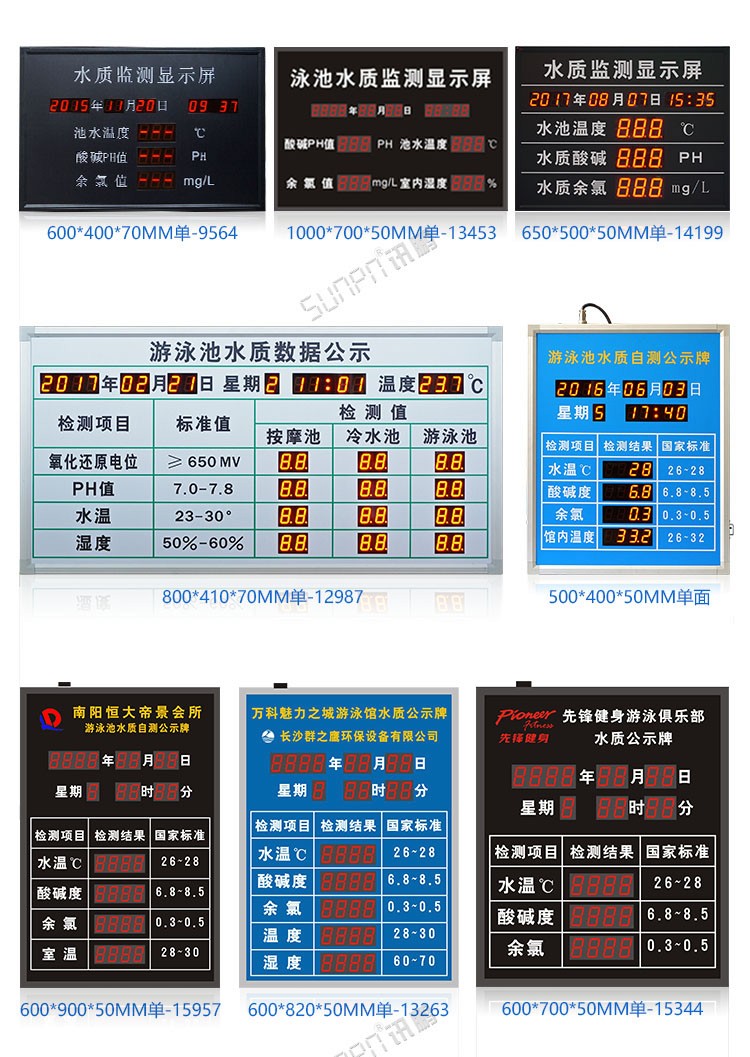 游泳池水質(zhì)公示牌設計