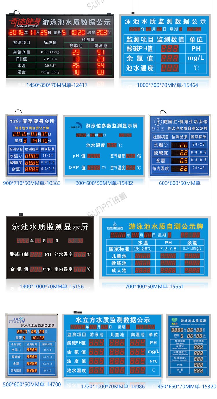 游泳池水質(zhì)公示牌解決方案