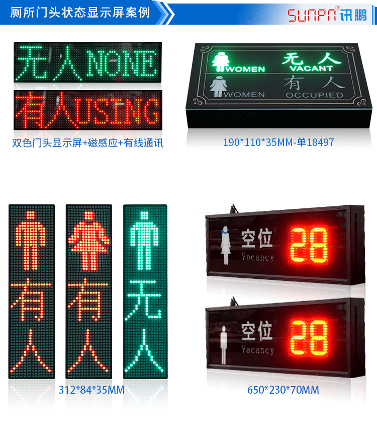 廁所有人無人狀態(tài)顯示屏案例參考