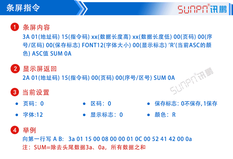 LED點(diǎn)陣單元板顯示屏條屏指令