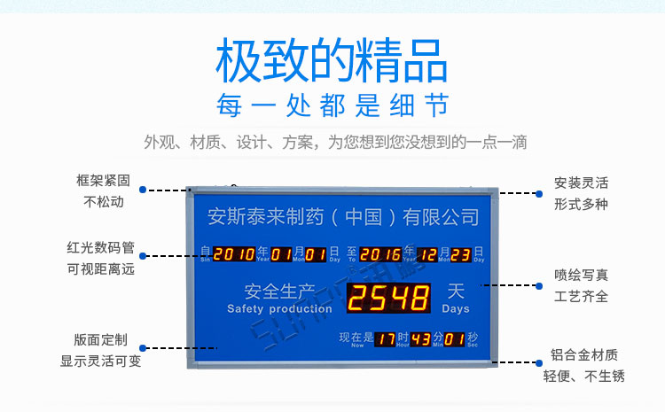 安全運行天數記錄牌產品介紹