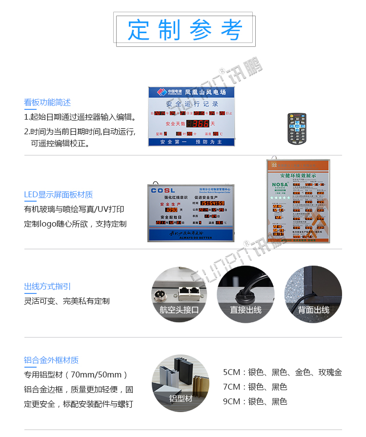 無災(zāi)害記錄板LED安全牌定制參考