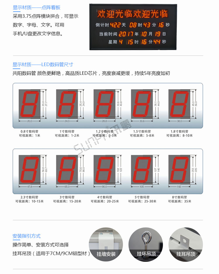 高考倒計(jì)時(shí)顯示屏定制說(shuō)明