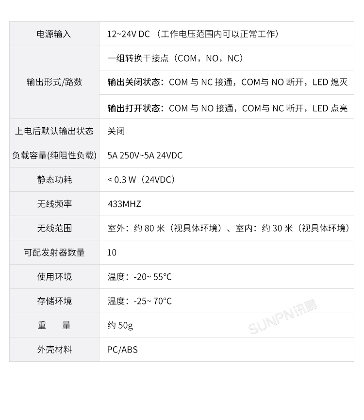 免供電門鎖開關(guān)感應(yīng)器-接收器